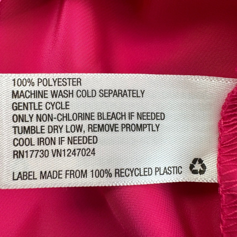 A New Day Hot Pink Satin Ruched Midi Slip Dress‎ Small Y2K Barbiecore Party - Picture 10 of 11